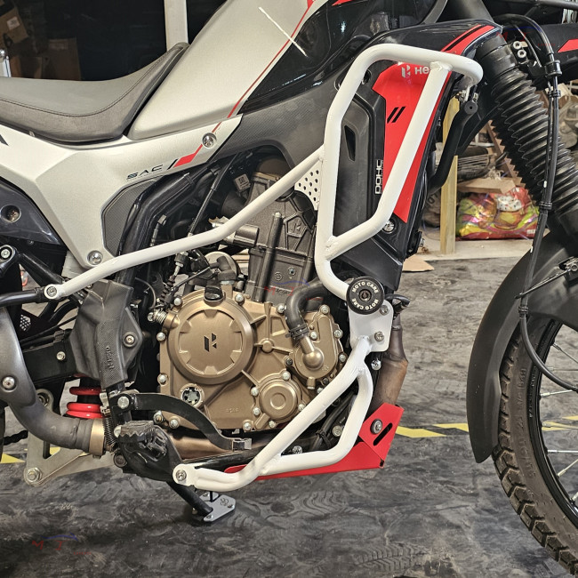 Upper Lower Crash Guard (white) For Hero Xpulse 210